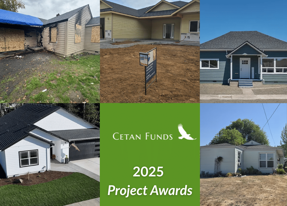 Cetan Funds logo above "2025 Project Awards" in text with 5 photos of our winners