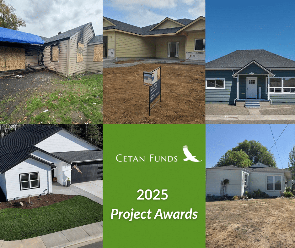 Cetan Funds logo above "2025 Project Awards" in text with 5 photos of our winners