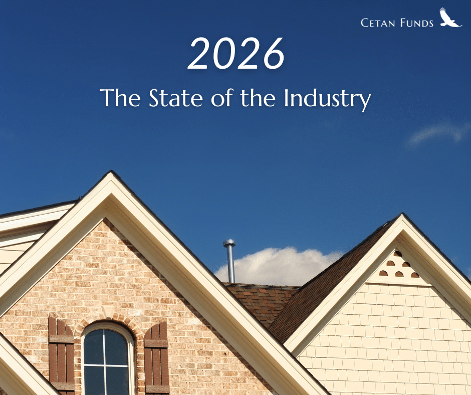 "2026" and "The State of the Industry" in text above an exterior photo of a residential roofline